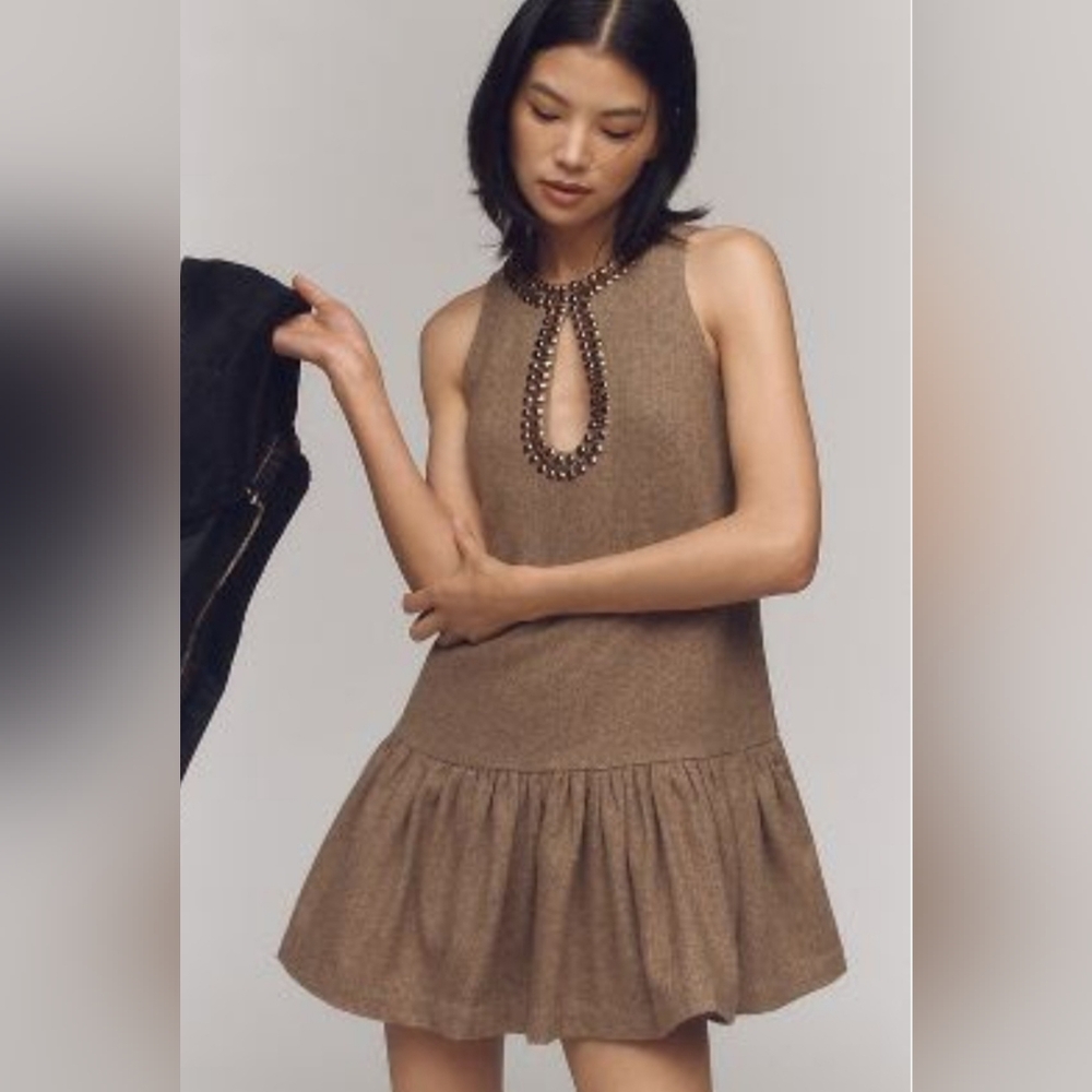 Anthropologie brown dress NWT